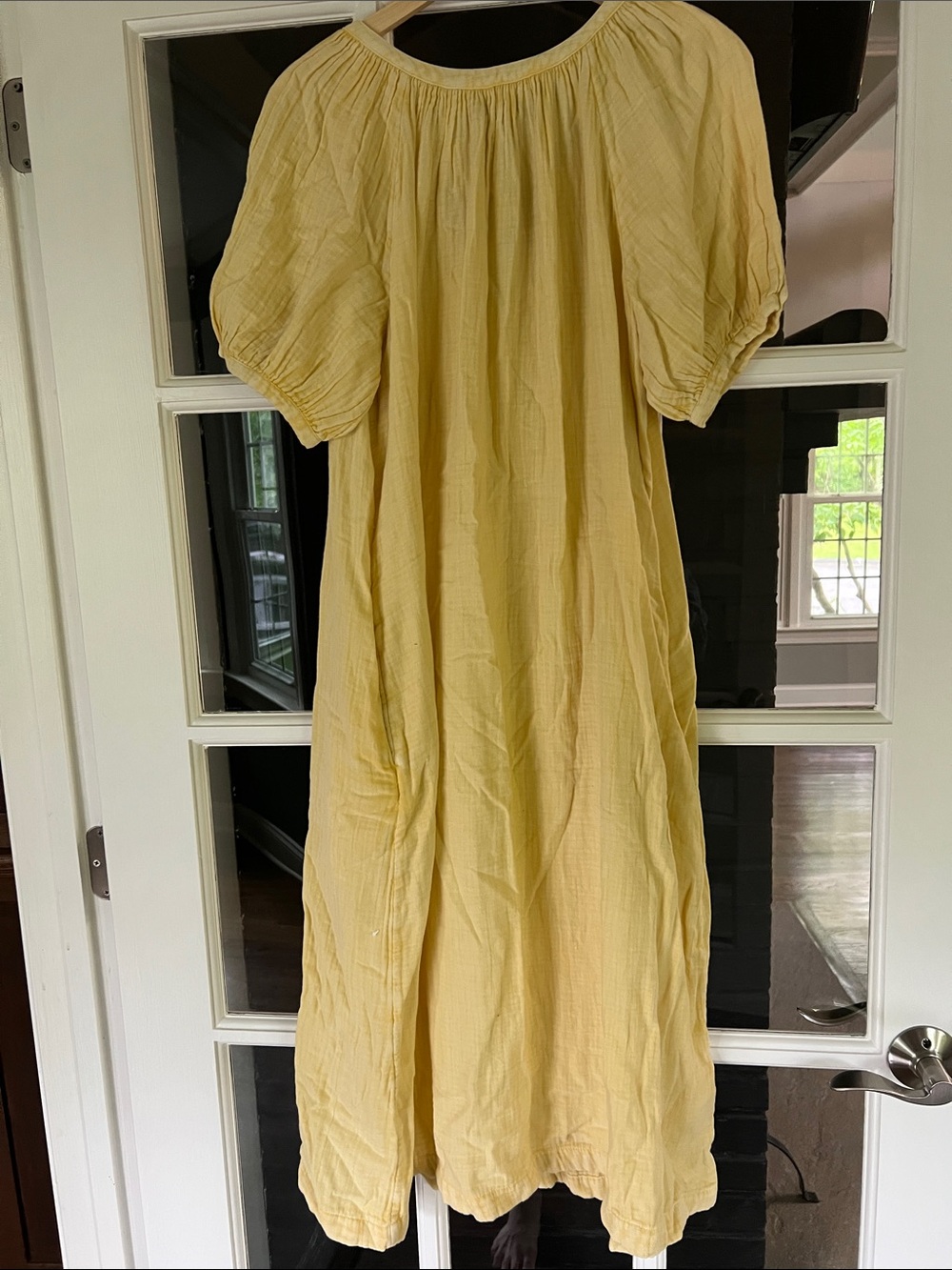 Faherty Pale Yellow Button-Front Carmel Midi Dress BNWT - Picture 6 of 8